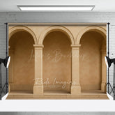 Lofaris Triple Arch Nude Color Architecture Photo Backdrop